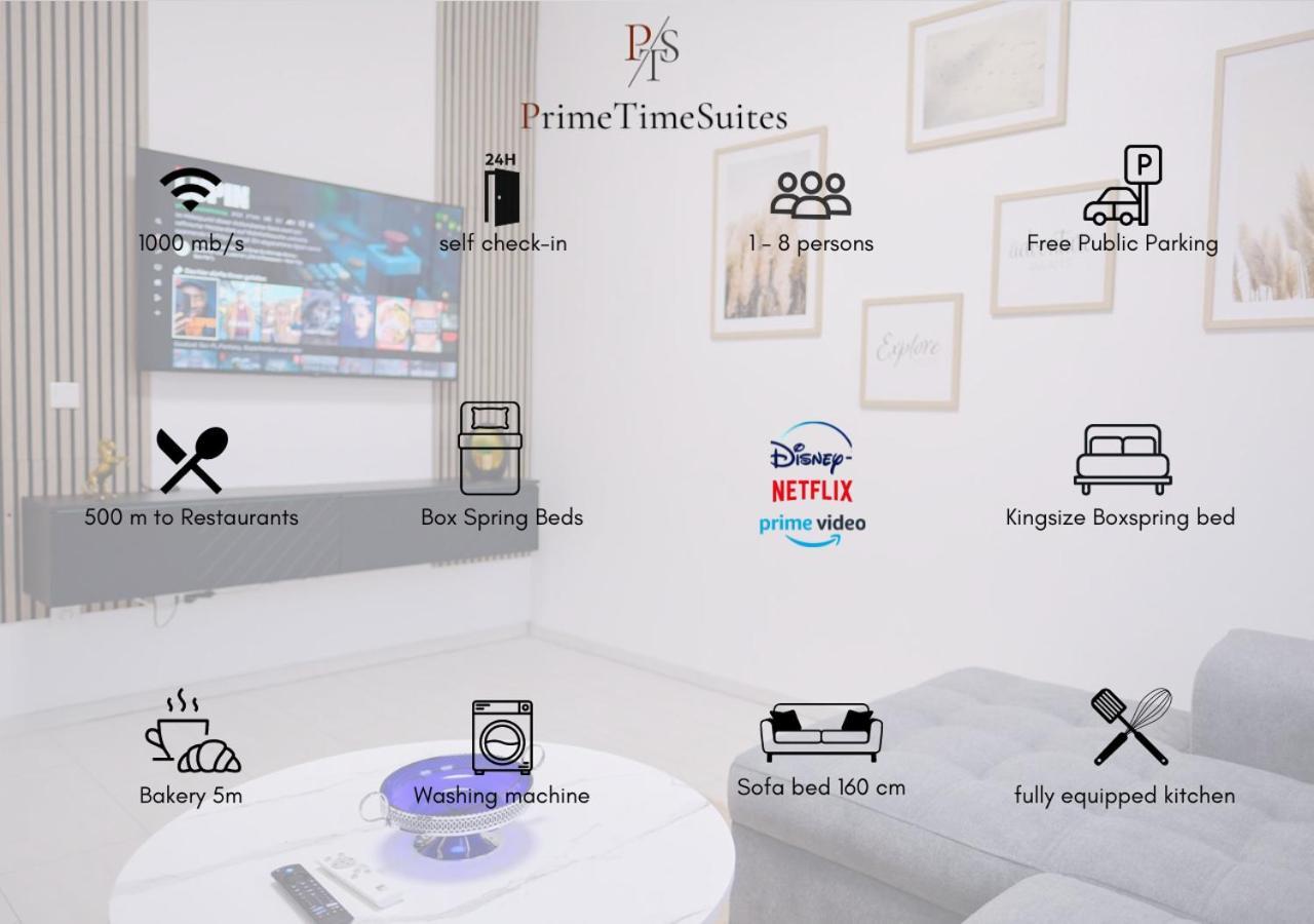 Primetime Suite Fuer 8+Kueche/Wifi Essen Bagian luar foto